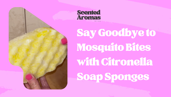 Scented Aromas citronella soap sponge for natural mosquito repellent