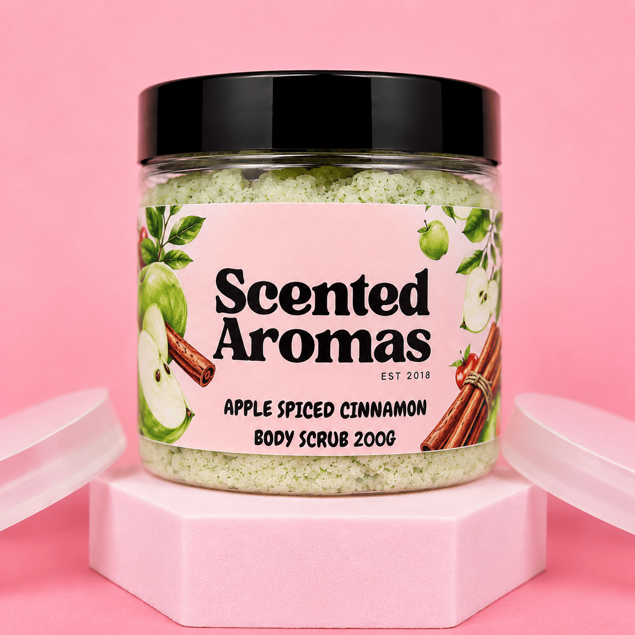 Cinnamon and Apple Sugar Body Scrub 200g - Cosy Winter Spice Exfoliation