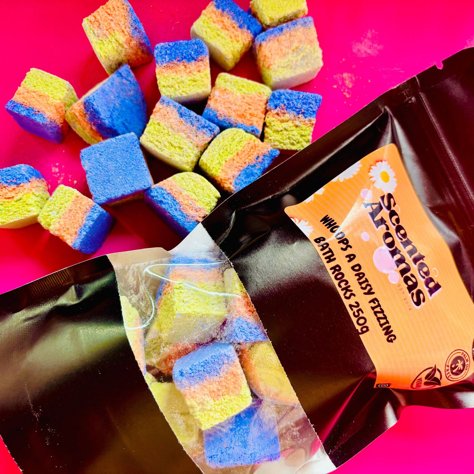 Whoops A Daisy Bath Rocks 250g - Exotic Fruit Handmade Luxury