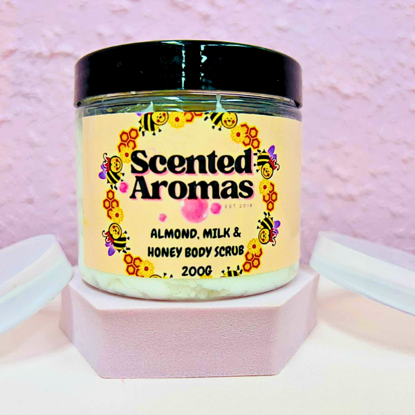 Almond Milk and Honey Sugar Body Scrub 200g - Nourishing Natural