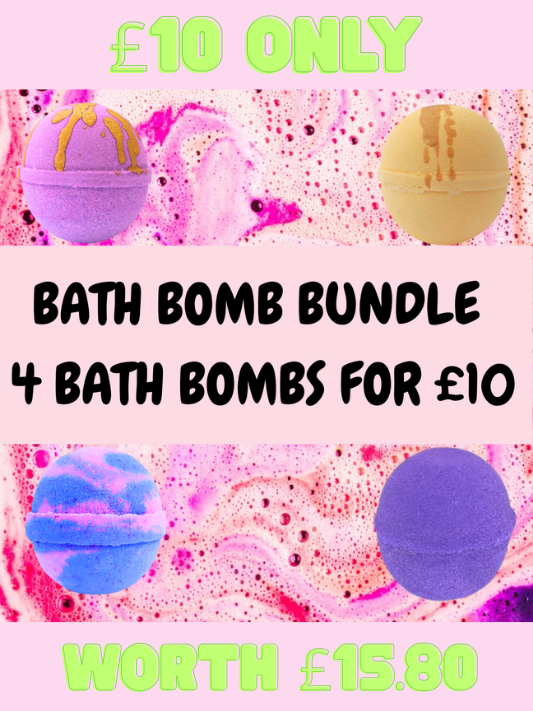 Scented Aromas 4 Bath Bomb For £10 Bundle - Luxury Bath Collection Value