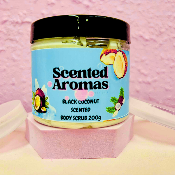 Black Coconut Sugar Body Scrub 200g - Tropical Paradise Exfoliation