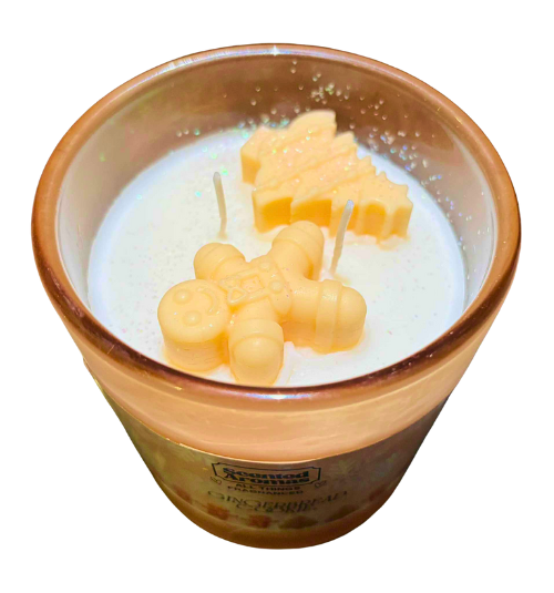 Gingerbread Cookie 3D Christmas Glass Candle 400g XL