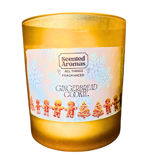 Gingerbread Cookie 3D Christmas Glass Candle 400g XL