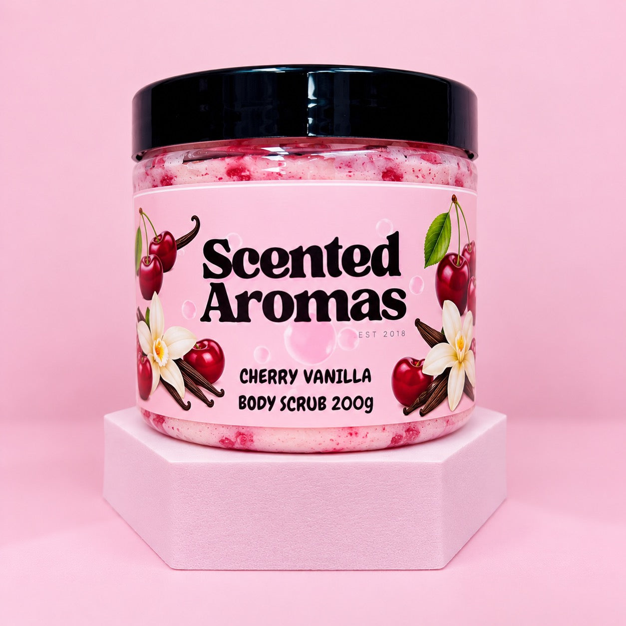 Cherry & Vanilla Whipped Soap - Sweet Fruity Body Wash