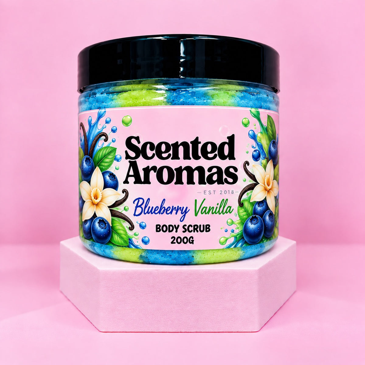 Blueberry & Vanilla Body Scrub - Exfoliating Sugar Scrub
