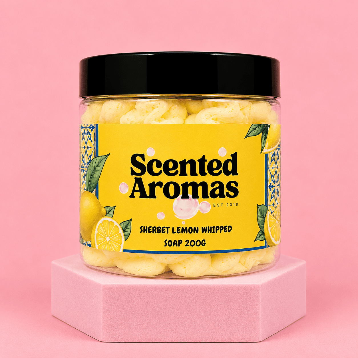 Sherbet Lemon Whipped Soap 200g