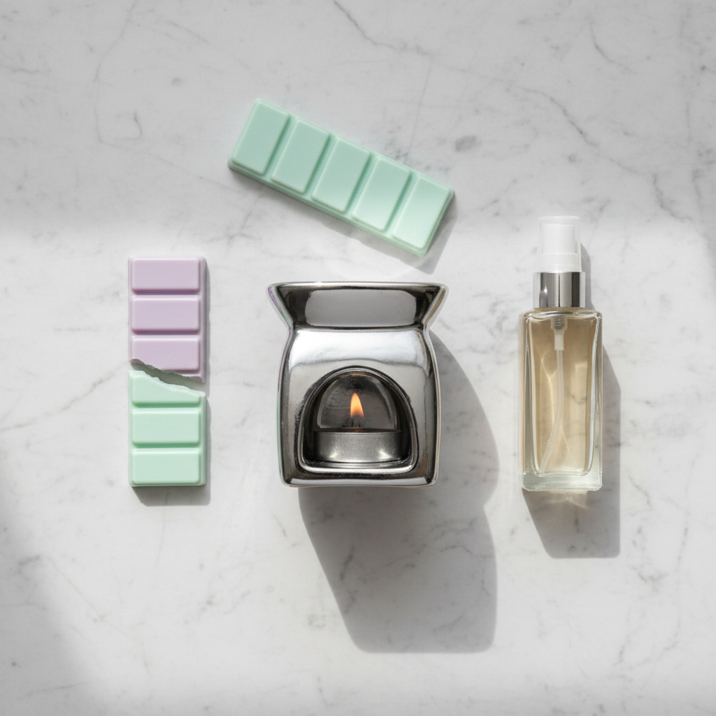 Home Fragrance Starter Kit - Wax Melt, Burner & Room Spray Bundle