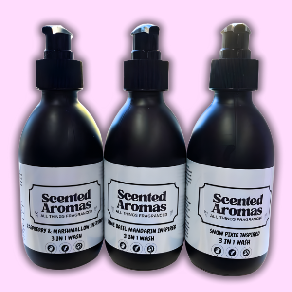 Scented Aromas Premium Luxury Skincare 2 Pack - 3 in 1 Wash & Hand & Body Lotion Cosmetic Multibuy