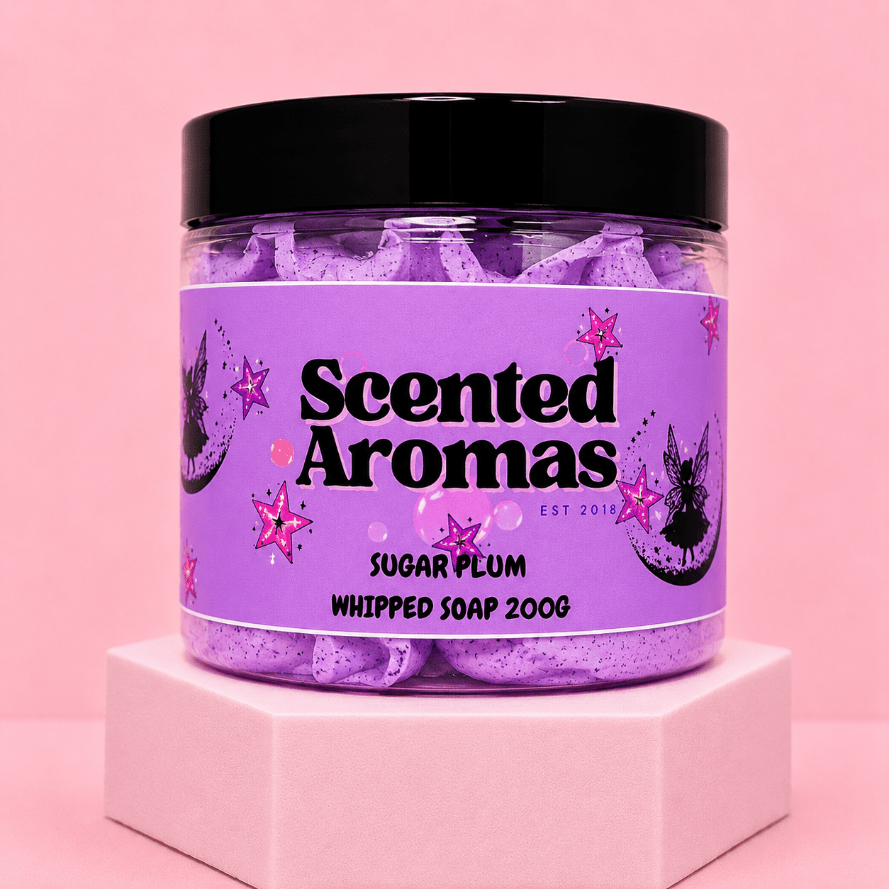 Frosted Sugar Plum Whipped Soap Shave Butter 200g - Sweet Frosty Luxury