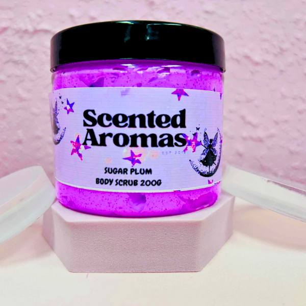 Frosted Sugar Plum Sugar Body Scrub 200g - Sweet Frosty Winter Luxury