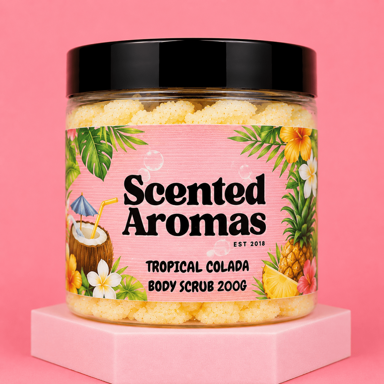 Unicorn Fluff Tropical Colada Body Scrub 200g - Magical Paradise
